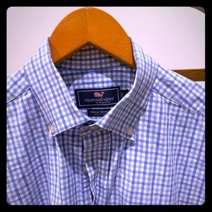 Blue gingham Vineyard Vines button down